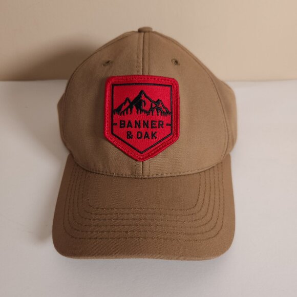 Banner & Oak Sierra Cap Tan Adjustable Snapback Hat Patch Outdoors USA Mountain - Picture 14 of 16
